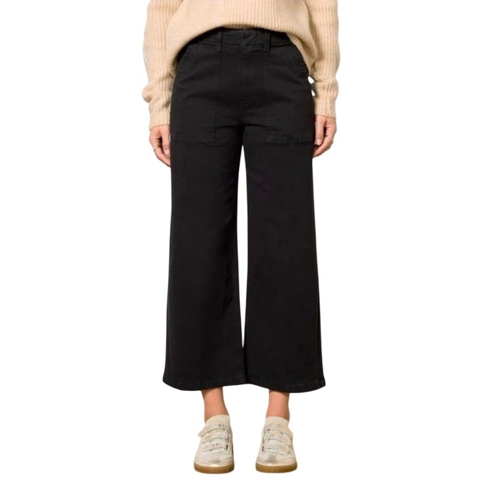 Pistola Sophia High Rise Wide Leg Utility Jean Black Size 26